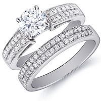 Lucy with Channel Set Diamond Ring and Matching Band by Eternity (.50 ctw.)