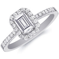 Cassandra Emerald-Cut Diamond with Diamond Setting (.29 ctw.)