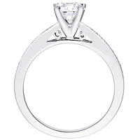 Gita round-cut diamond with diamond studded band by Eternity (.09 ctw.)
