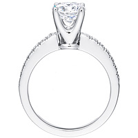 Imogen round-cut diamond with bezel-set diamond band by Eternity (.29 ctw.)