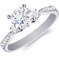 Marguerite Diamond Solitaire with Diamond Accents by Eternity (.17 ctw.)