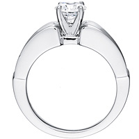 Paulette diamond solitaire with split gold band by Eternity