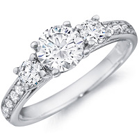 Rosalind diamond ring with diamond accents and diamond band by Eternity (.39 ctw.)