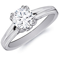 Annelise Diamond Solitaire on Split Band by Eternity (.03 ctw.)