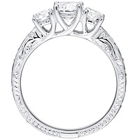 Beatrice round-cut diamond with diamond accents and detailed band by Eternity (.52 ctw.)