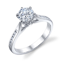 Channel Set Cathedral Diamond Ring (.13 ctw.)