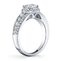 Belle Pave Diamond Halo Ring (.70 ctw.)