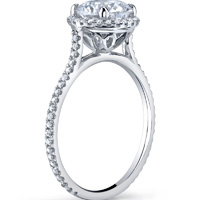 Petite Cathedral Diamond Halo Ring