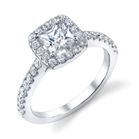 Kelly Diamond Princess Cut Halo Ring (.51 ctw.)