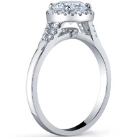 Halo Ring With Split Shank