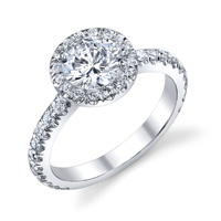 Patience Pave Halo Engagement Ring (.61 ctw.)