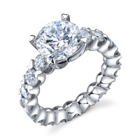 U-Prong Diamond Engagement Ring