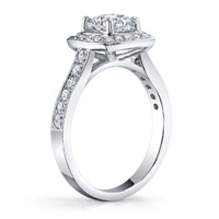 Joanna Cushion Halo With Round Cut Diamond Ring (.36 ctw.)