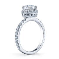 Emma Diamond Halo Ring With Studded Crown (.55 ctw.)