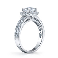 Rita Pave Diamond Halo Ring