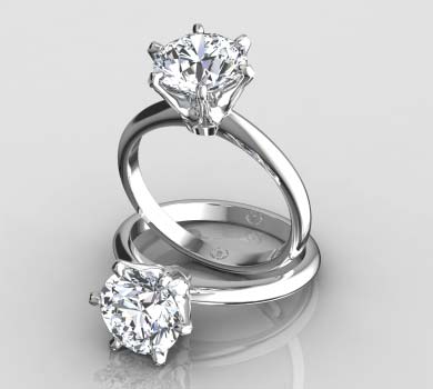 Six Prong Solitaire Ring Wi...