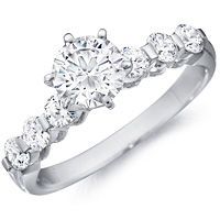 Courtney Diamond Ring with Diamond Studded Band by Eternity (.53 ctw.)