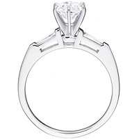 Carys Baguette Diamond Ring and Matching Band (.81 ctw.)