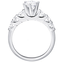 Collette round-cut diamond with six round accent diamonds by Eternity (.73 ctw.)