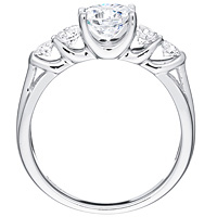 Jillian round-cut diamond ring with four round accent diamonds by Eternity (.52 ctw.)