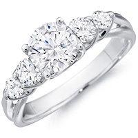 Jillian round-cut diamond ring with four round accent diamonds by Eternity (.52 ctw.)