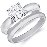 Marcelle Solitaire and Matching Band by Eternity