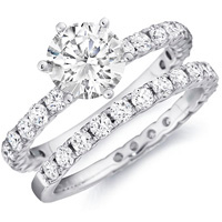 Samantha Diamond Engagement Ring and Matching Band (1.46 ctw.)