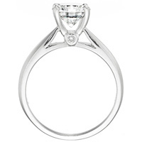 Violet Diamond Solitaire with Angled Band by Eternity (.05 ctw.)