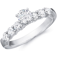 Althea round-cut diamond ring with six round-cut diamond accents by Eternity (.61 ctw.)