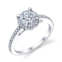 Rachel Diamond Halo Ring
