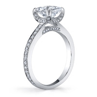 Jessica Princess Cut Ring With Diamond Studded Prongs (.42 ctw.)