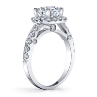 Monica Diamond Halo Ring With Surprise Stones (.74 ctw.)