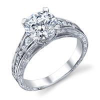 Harlow Channel Set Cathedral Diamond Ring (.20 ctw.)