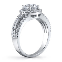 Sidney Pave Diamond Halo Ring (.46 ctw.)